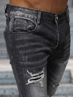 Slim Fit Jeans - Svarta Herrjeans zoomad