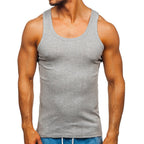 Linne för herr grå - Tank top solid