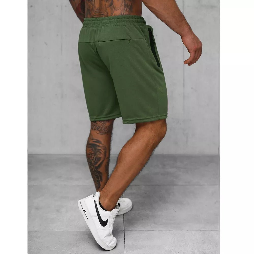 Billiga herrshorts flera färgval gröna bakifrån