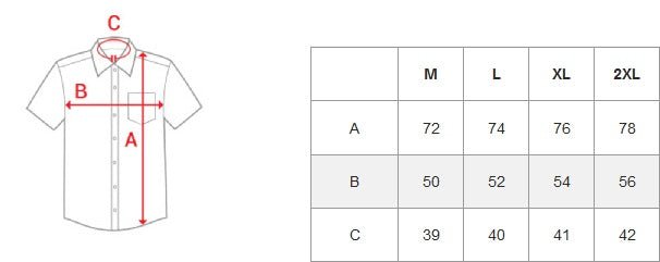 Herrskjorta kortärmad Vit