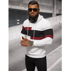 Herrtröja med hög krage - Vit sweatshirt