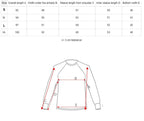 Storlekstabell Lång dam hoodie