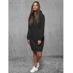 Svart damtröja med huva - Hoodie