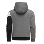 Trefärgad hoodie herr 449 kr - superskön med högre hals - bakifrån