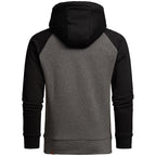 Amaci & sons mörkgrå hoodie bakifrån