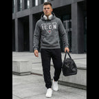 Grafitgrå hoodie icon - Herrtröja gåendes