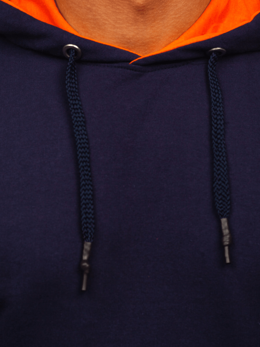 Hoodie Herr - Navyblå herrtröja med luva