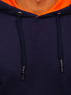 Hoodie Herr - Navyblå herrtröja med luva