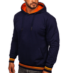 Hoodie Herr - Navyblå herrtröja med luva