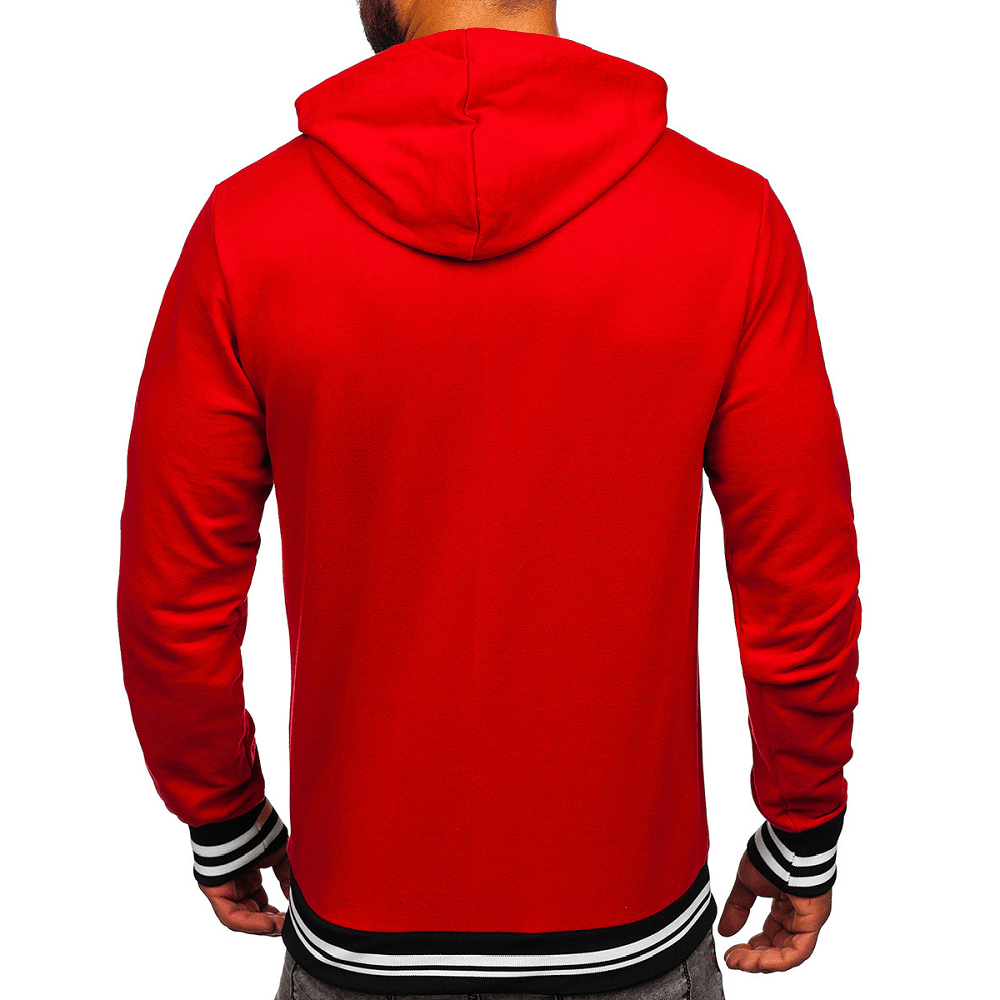Hoodie Herr - Röd herrtröja med luva