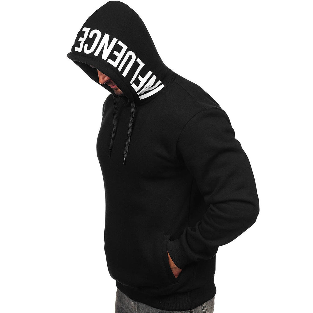 Svart luvtröja - Hoodie influence