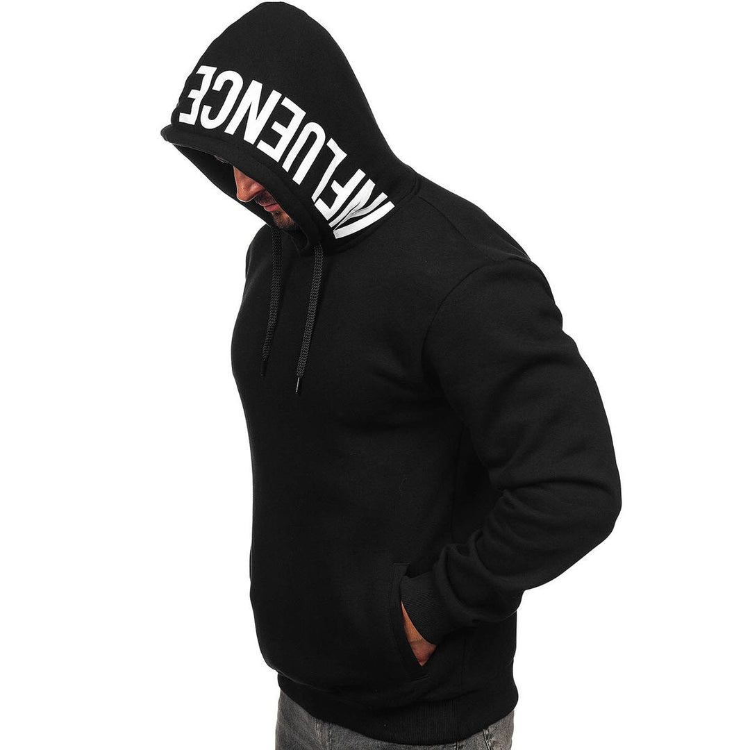 Svart luvtröja - Hoodie influence