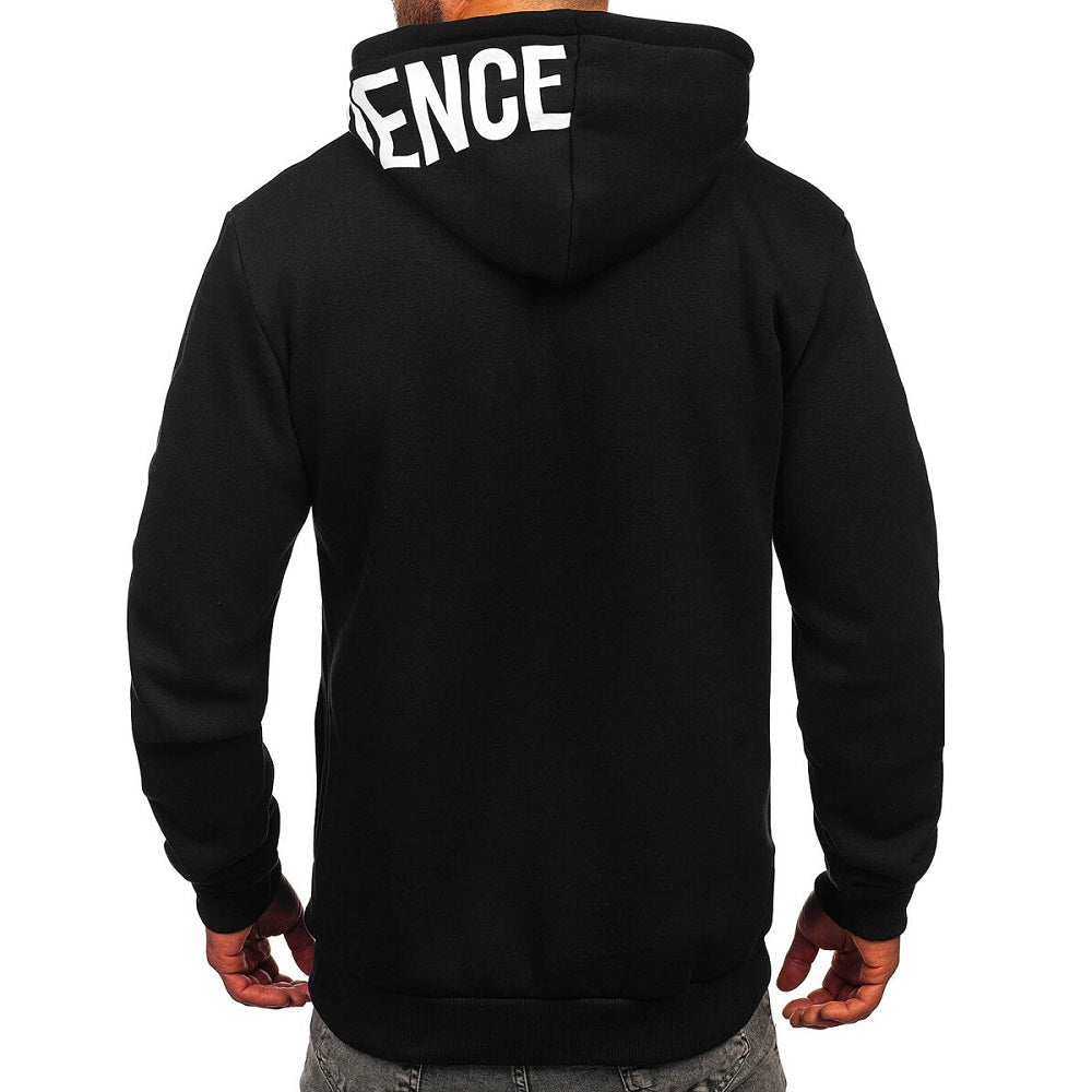 Svart luvtröja - Hoodie influence bakifrån