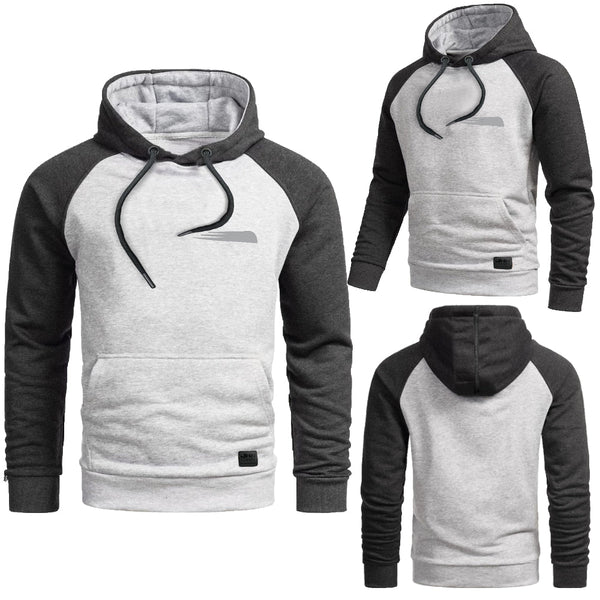 Ljusgrå JHNsport hoodie med mörkgråa ärmar