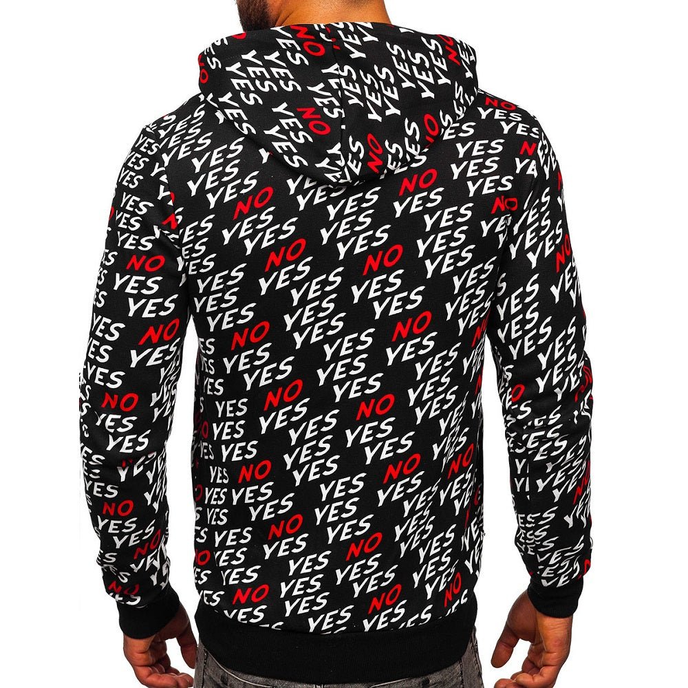 Hoodie yes or no 299 kr - herrtröja med tryck bakifrån