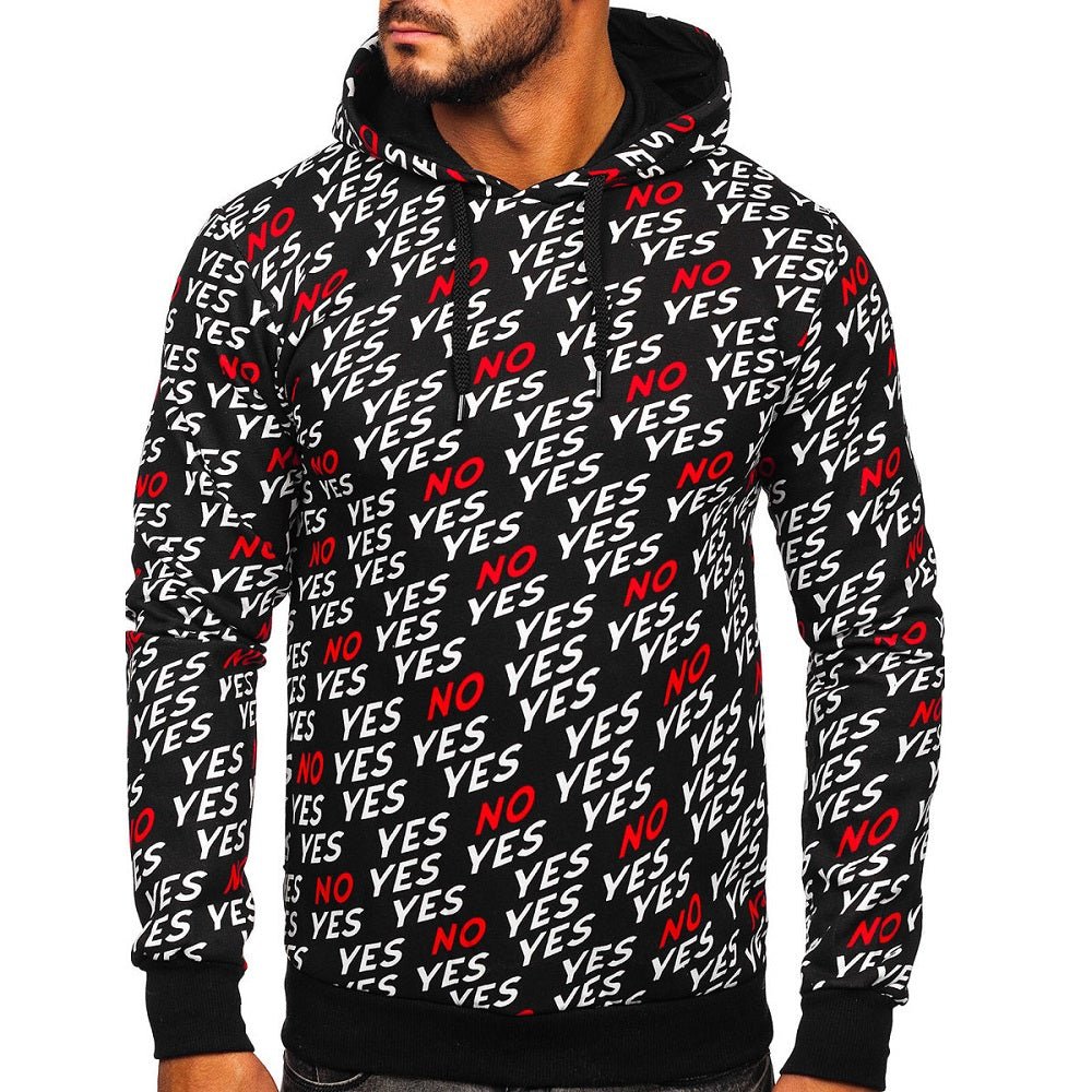 Hoodie yes or no 299 kr - herrtröja med tryck