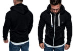 Hoodie zip - svart stilren herrtröja med luva