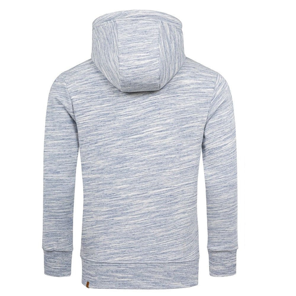Herrtröjor med luva - Hoodies melange i flera färgval blå bakifrån