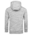 Herrtröjor med luva - Hoodies melange i flera färgval grå bakifrån