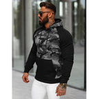 Camo Hoodie Grafitgrå - Huvtröja Herr sidan