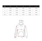 Svart Huvtröja - Hoodie med röda detaljer storlekstabell