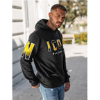 Billig herr hoodie icon svart framifrån