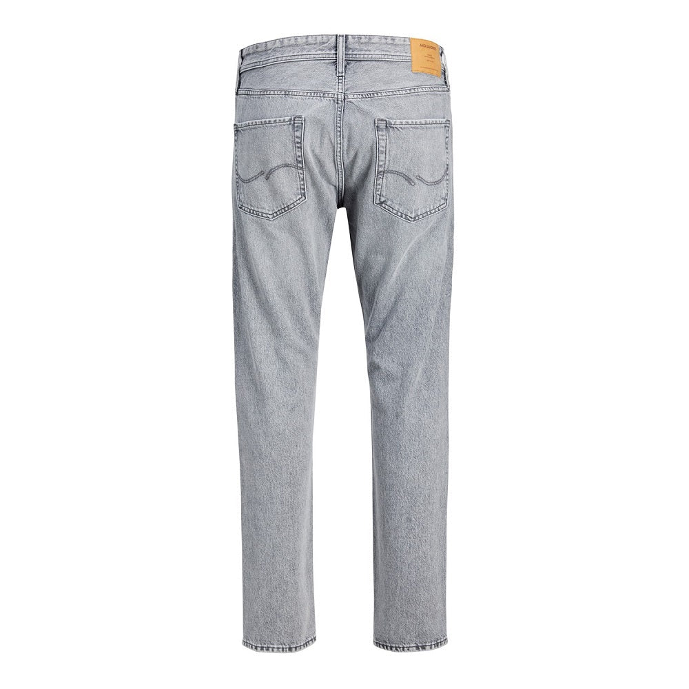 Gråa jeans Chris från Jack & Jones utan stretch bakifrån