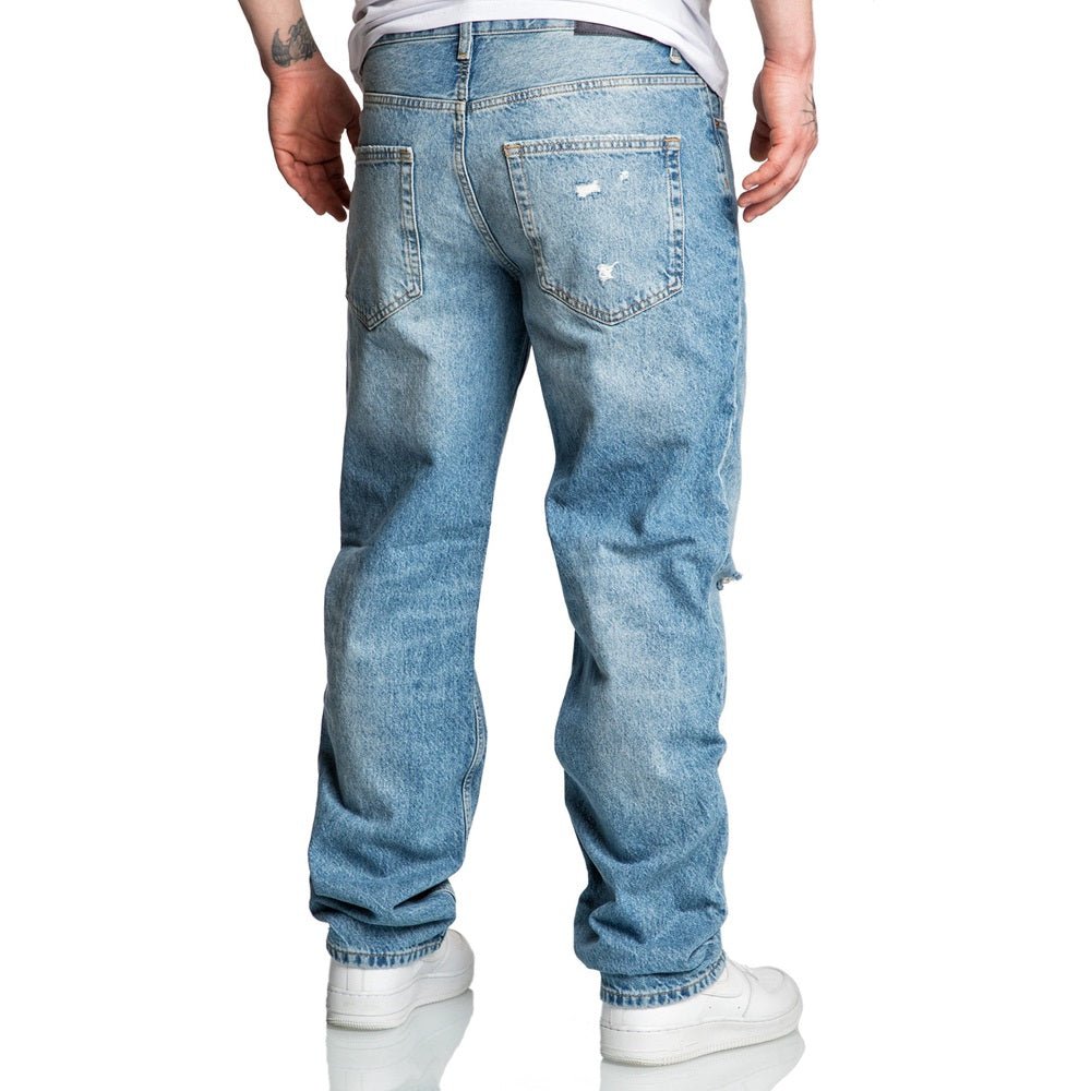 Ljusblåa Baggy jeans - Herrjeans bakifrån
