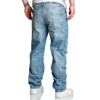Ljusblåa Baggy jeans - Herrjeans bakifrån