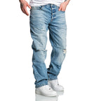Ljusblåa Baggy jeans - Herrjeans från sidan