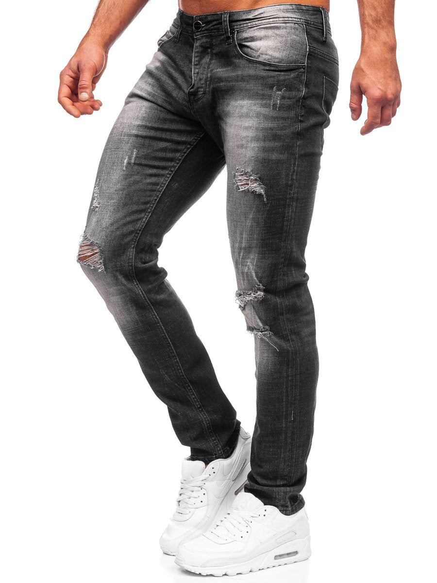 Jeans destroyed med stretch - Herrjeans Regular fit