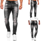 Jeans destroyed med stretch - Herrjeans Regular fit