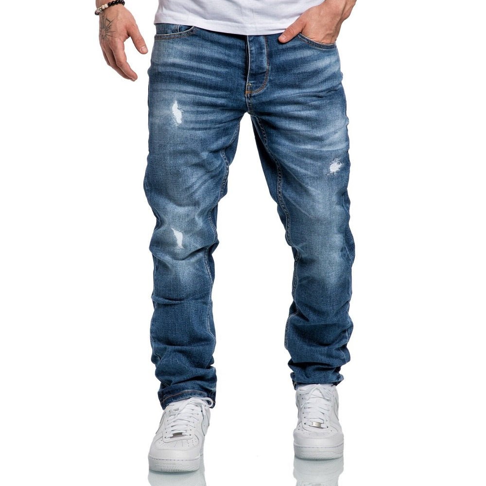 Jeans Herr straight fit 3 färgval ljusblåa framifrån