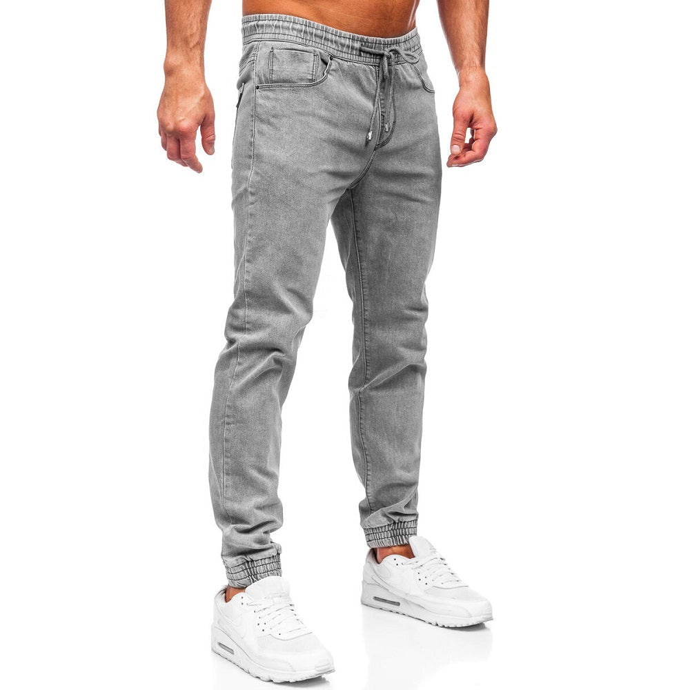 GC-Grå herrbyxa - Jeans joggers sidan
