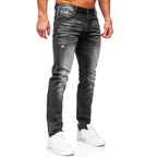 Jeans med lätta slitningar - Herrjeans sidbild