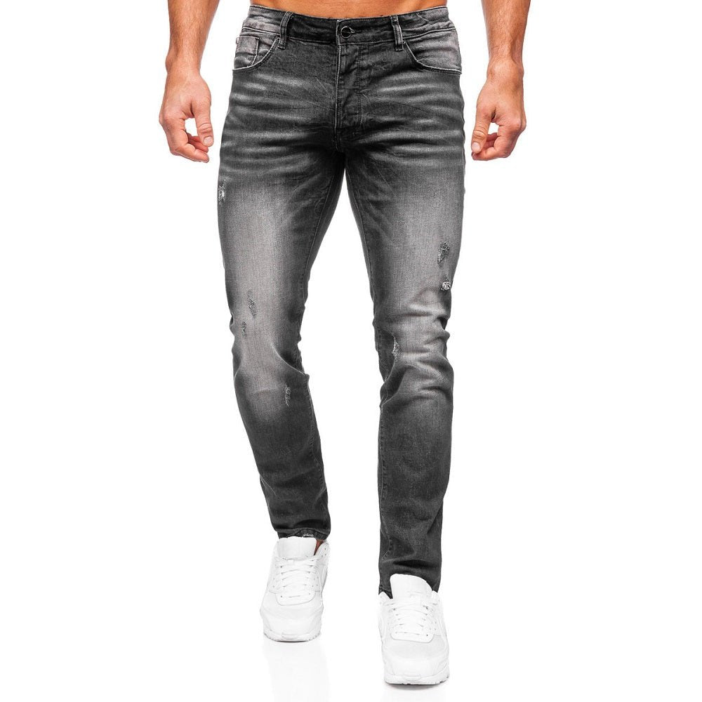 Jeans med lätta slitningar - Herrjeans