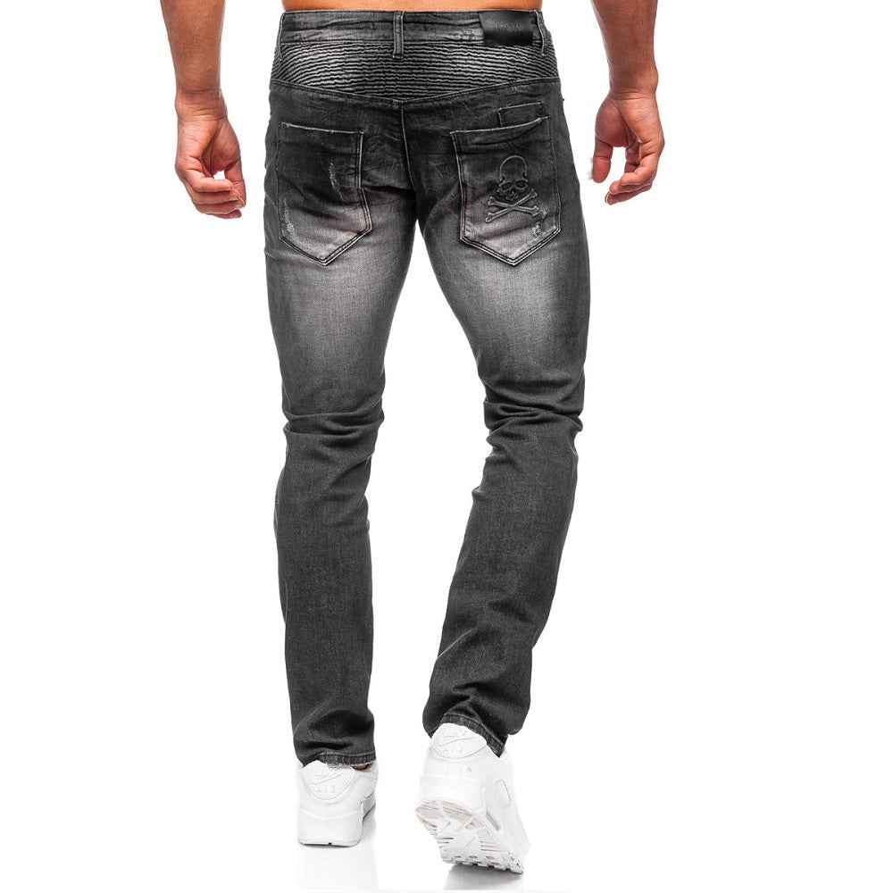 Jeans med lätta slitningar - Herrjeans bakifrån