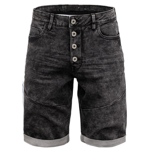 Svart jeansshorts herr knappgylf