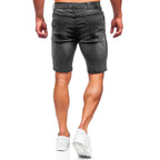 Jeansshorts Herr - Mörkgråa Shorts bakifrån