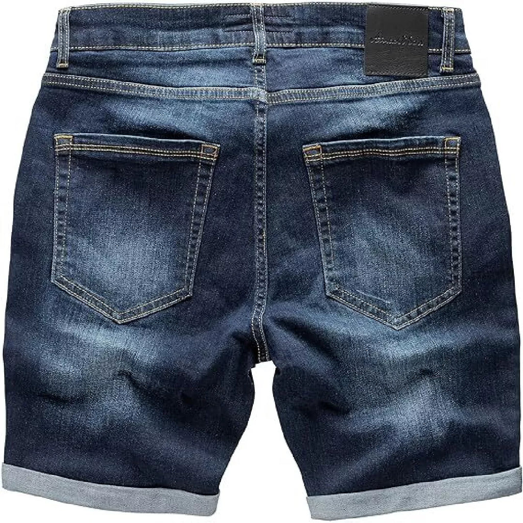 Jeansshorts herr mörkblåa från Amaci & Sons - bakifrån
