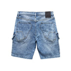 Jeansshorts Herr med cargofickor - Amaci & Sons ljusblå bakifrån