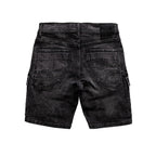 Jeansshorts Herr med cargofickor - Amaci & Sons svarta bakifrån