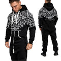 Svart vintage jumpsuit med luva - onesies