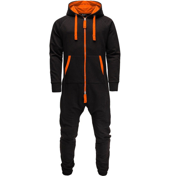 Mysiga Jumpsuits unisex - Stilrena onesies svart och orange