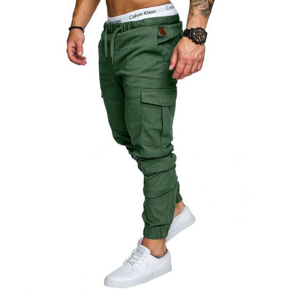 Chinos Herr - Chino joggers med cargofickor gröna