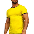 Gul t-shirt - Kontrastfärgad herr