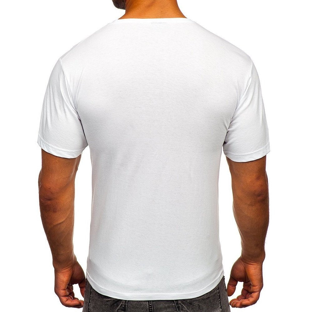 Vit kortärmad tröja herr - T-shirt med tryck bakifrån