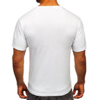 Vit kortärmad tröja herr - T-shirt med tryck bakifrån
