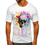 Vit kortärmad tröja herr - T-shirt med tryck framifrån