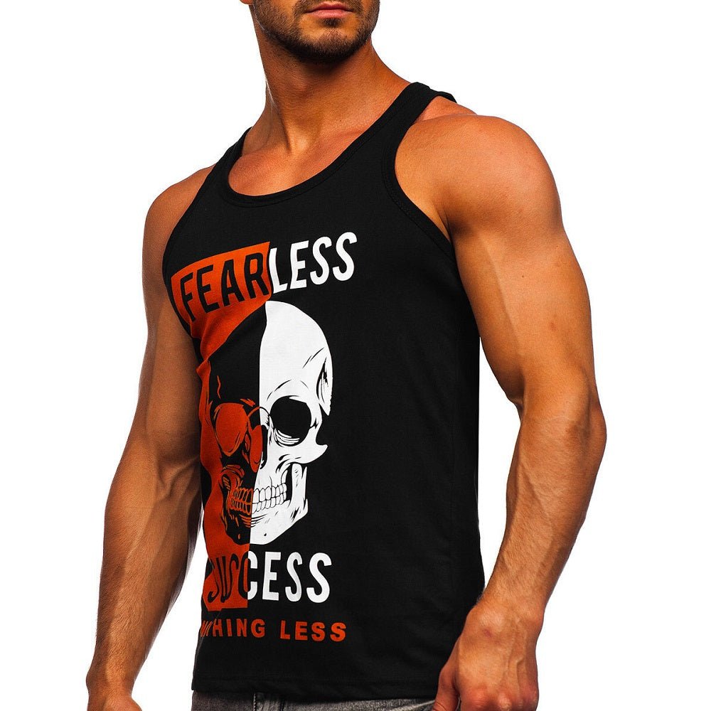 Tanktop Fearless - Svart Herrlinne sidan